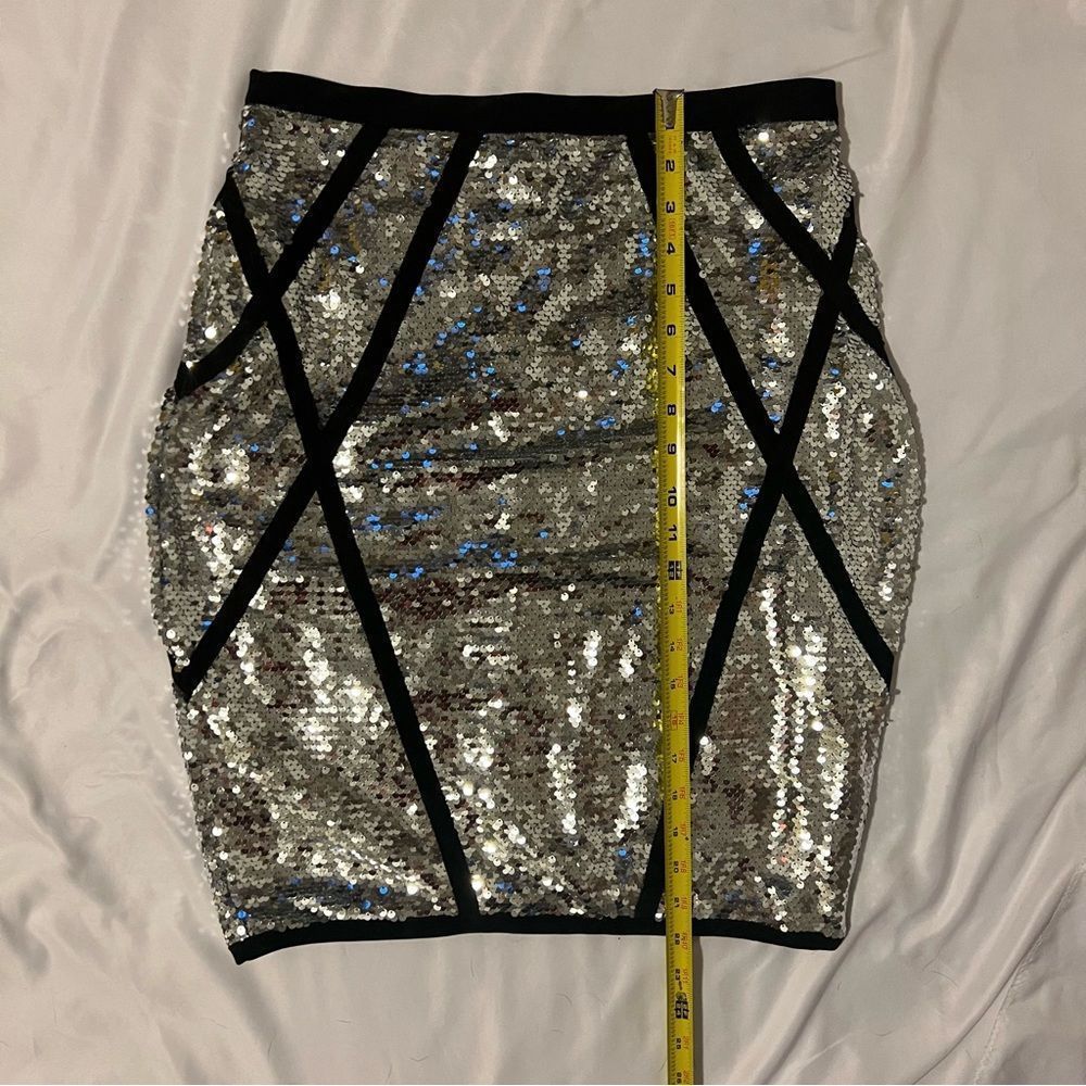 Silver Sequined 2 Piece Skirt Cropped Jacket - Picture 9 of 16